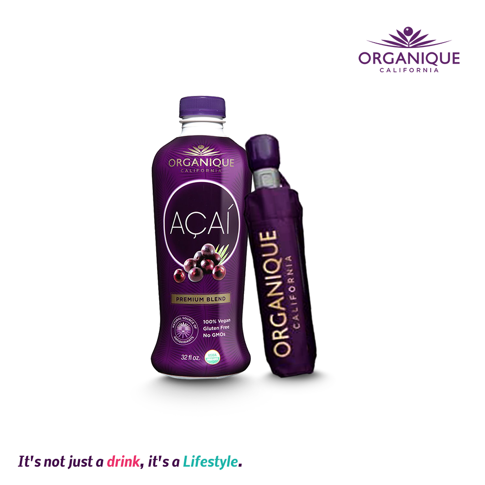 Organique Acai Premium Blend 946 mL with FREE Umbrella