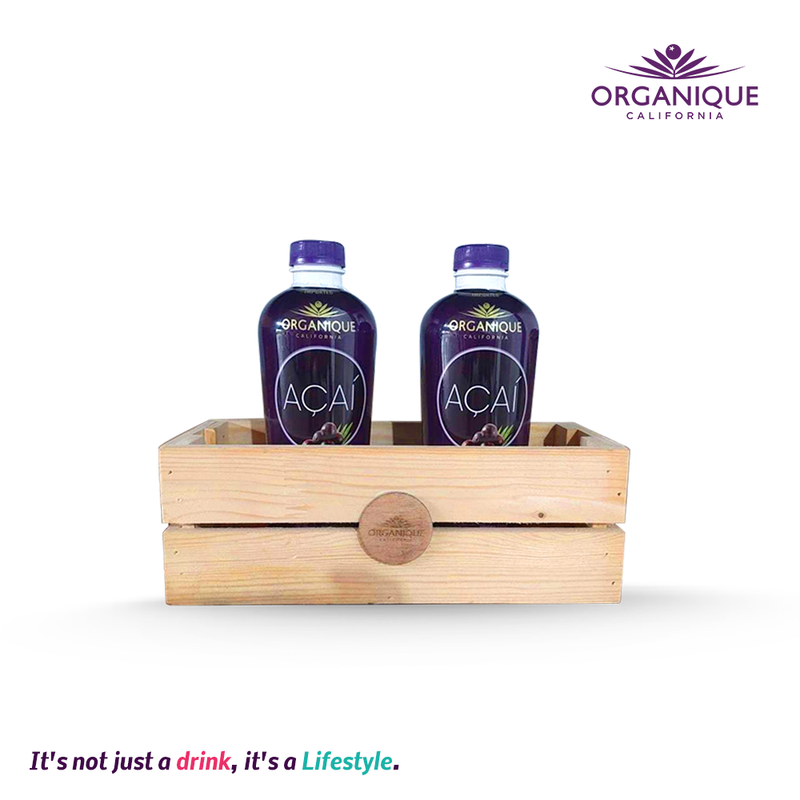 Organique Acai Premium Blend 2x 946ml Free Wooden Box