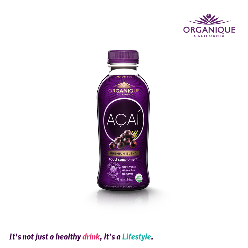  473ml of Organique Acai Berry Premium Blend